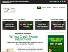 Tablet Screenshot of fishingcreekhomeinspections.com
